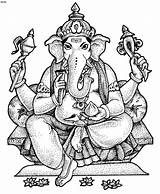 Ganesh Ganesha Ganpati Coloriage Bappa Inde Bouddha Printablecolouringpages 4to40 Elefante Colorier Dessin sketch template