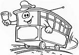 Tranvias Tram Tranvia Trams Autobus Tramway Cablecar Infantiles sketch template