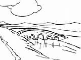 Coloring Pages Landscape River Bridge Kids Printable Landscapes Adult Drawing Print Coloringpagesfortoddlers Color Water Clip Detailed Inspire Conservation Awareness Fun sketch template