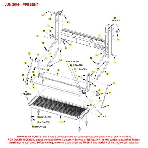 maxon mighty max mm  grip strut platform main assembly diagram  shop ite parts