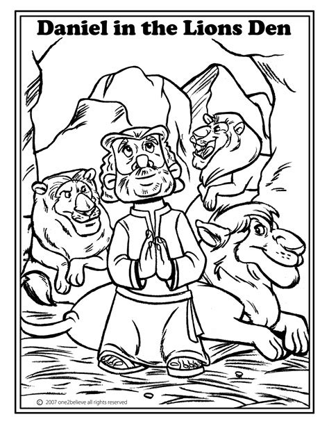 daniel   lions den coloring page fennellazahra