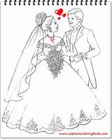 Wedding Coloring Bride Groom Kids sketch template