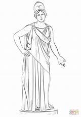 Athena Atena Dea Griechische Hera Atenas Greca Mitologia Deusa Supercoloring Mythologie Diosa Athene Göttin Fabelwesen Ausmalbild Grega sketch template