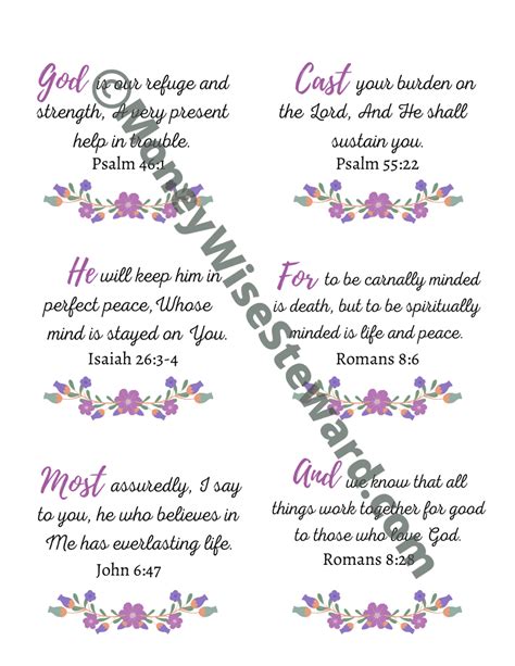 printable bible verses  encouragement  printable templates