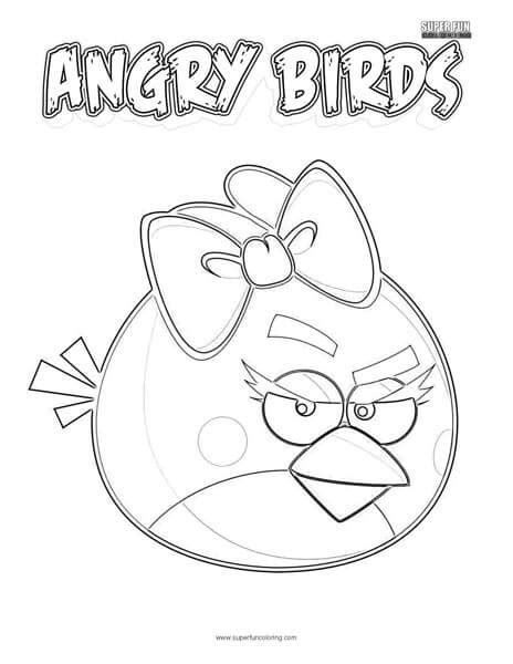 girl red angry birds super fun coloring