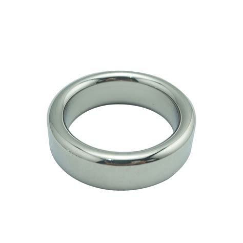 sexy slave heavy duty stainless steel metal cock ring wide loops male