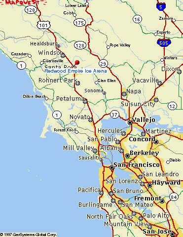 santa rosa california map