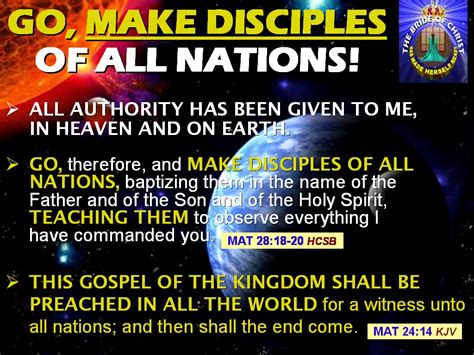bible explainer revelator    disciples   nations