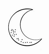 Lune Croissant Coloriage Creciente Colorier Crescent Coloriages Texturas sketch template