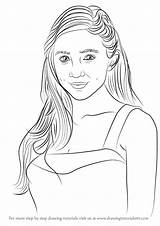 Rowan Blanchard Draw Step Drawing Tutorials Celebrities sketch template
