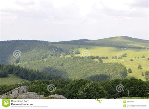 semenic mountain landscape  caras severin county  romania stock