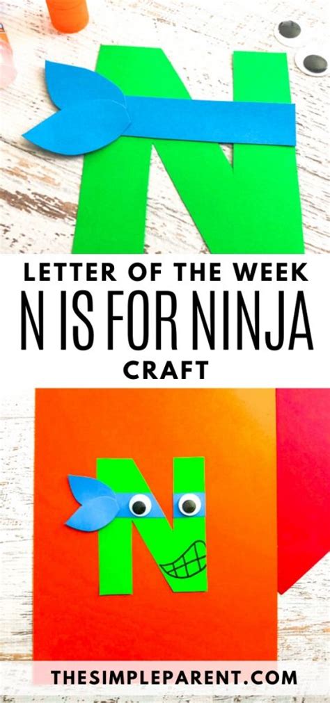 ninja letter  craft template step  step instructions