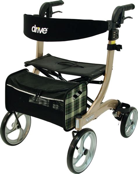 bolcom rollator drive nitro wit lichtgewicht met rugband en tas opklapbaar