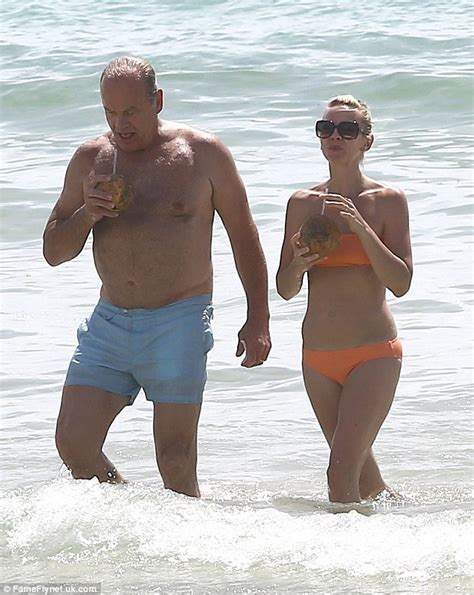 kelsey grammer with wife kayte walsh as they holiday in miami daily