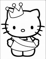 Kitty Hello Coloring Pages Kids Nerd Crown Cartoon Color Printable Wearing Colouring Cat Pdf Evil Choose Board Print Sheets Getcolorings sketch template