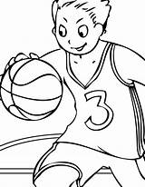 Coloring Pages Volleyball Kids Printable Basketball sketch template