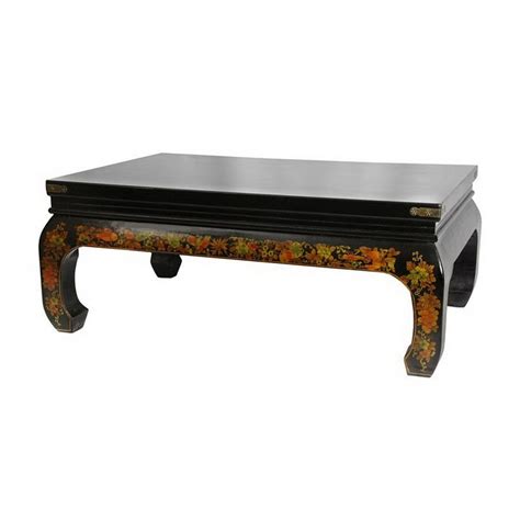oriental furniture black lacquer rectangular coffee table  lowescom