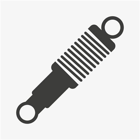 car suspension shock absorber vector icon isolated  white background  vector art