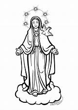 Virgen Inmaculada Concepcion Concepción Espiritu sketch template