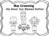 Crowning May Mary Coloring Pages Template sketch template
