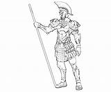 Warrior sketch template