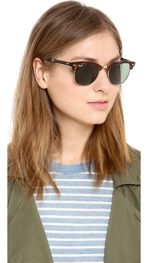 Lyst Ray Ban Foldable Clubmaster Sunglasses Black