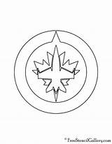 Jets Logo Winnipeg Stencil Nhl sketch template