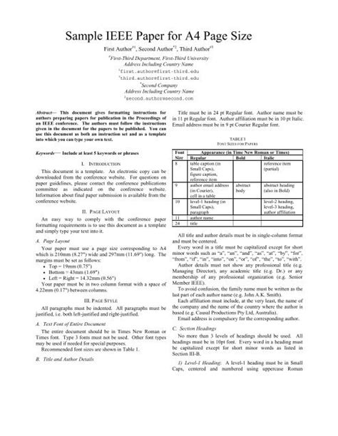 sample ieee paper   page size