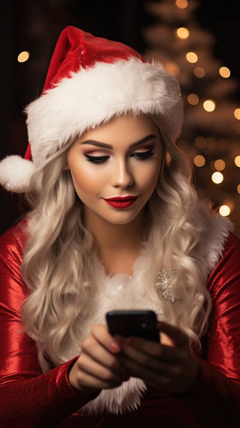 A Youthful Mrs Claus Live Streams A Makeup Tutorial While Wearing