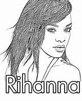 Rihanna Ronaldo Cristiano Lionel Messi Colorironline Pintar 28t23 Romero Britto sketch template