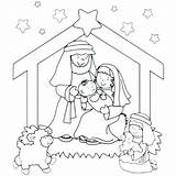 Coloring Nativity Pages Christmas Manger Printable Away Scene Lds Getcolorings Simple Color Preschool sketch template