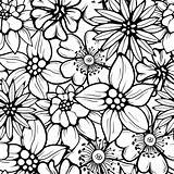 Seamless Pattern Floral Stock Vector Illustration Depositphotos Hoverfly sketch template