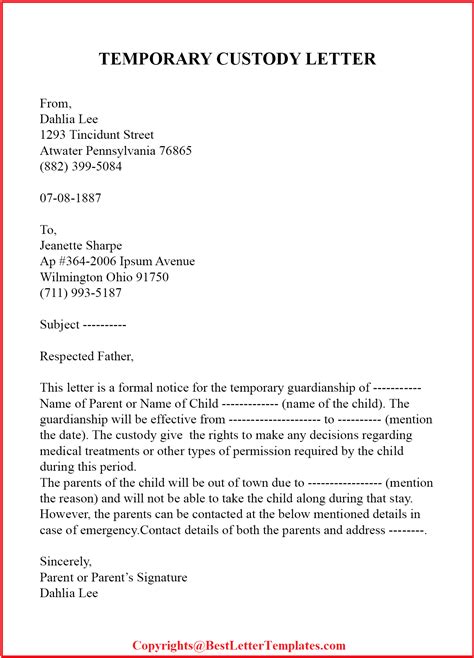 sample character reference letter  court child custody