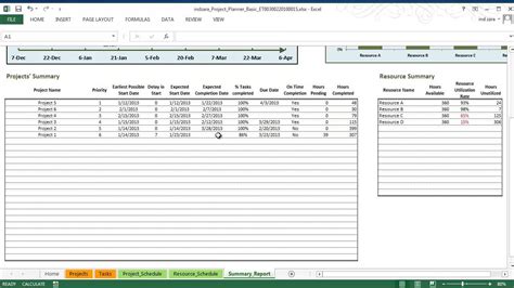 project planner basic excel template part  projectplan youtube