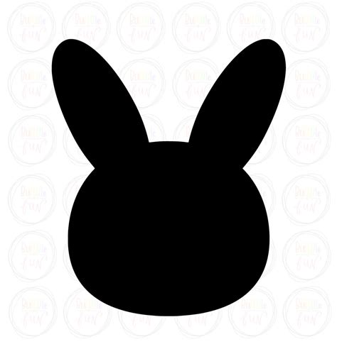 easter bunny rabbit facehead silhouette vector image  etsy