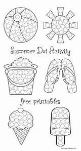 Summer Dot Activity Kids Painting Activities Printables Preschool Crafts Do Preschoolers Worksheets Toddler Color Beach Daycare Theresourcefulmama Coloring Pages Water sketch template