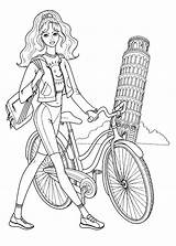 Disegni Ragazza Bicicletta Ragazze sketch template