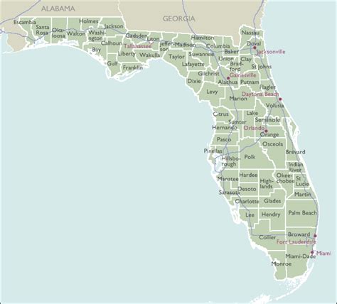 County 5 Digit Zip Code Maps Of Florida