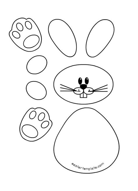 printable  bunny pattern template bunny easter pattern printable