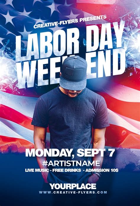 Labor Day Weekend Flyer Template Photoshop Psd Creative Flyers