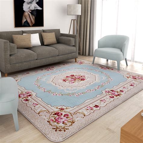 european pastoral carpet living room sofa floor mats super soft coral velvet large bedroom rugs