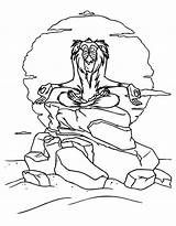 Rafiki Coloring Lion King Meditating Pages Disney Printable sketch template