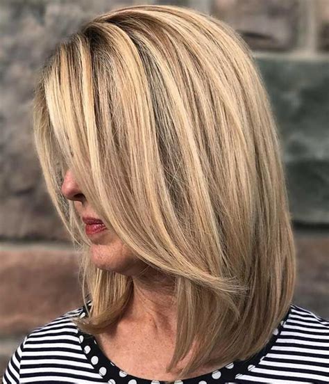 33 best hairstyles for your 40s the goddess long bob blonde blonde