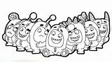 Oddbods Coloring sketch template