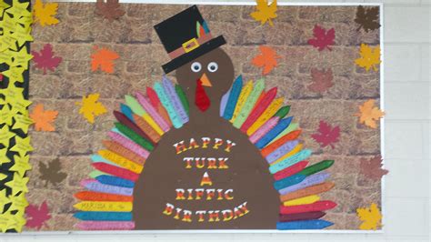 i made this november birthday board turkey day