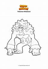 Pokemon Rillaboom Supercolored sketch template