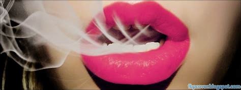 sexy smoker pink lips girl facebook cover timeline fbpcover