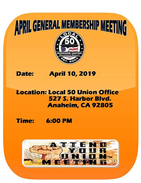 april general membership meeting