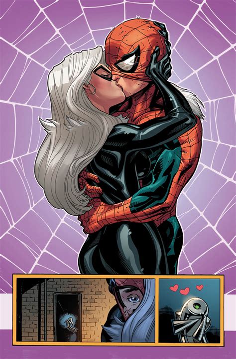 Spiderman And Black Widow Kiss