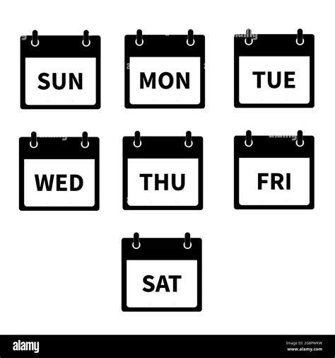 days   week icon  white background  day week calendar sign